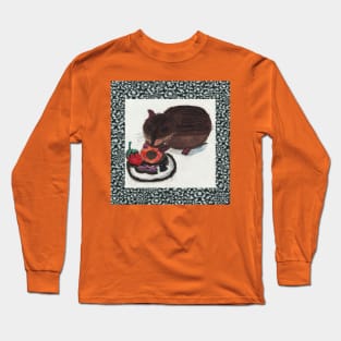 Guinea Pig Eating Fruits Long Sleeve T-Shirt